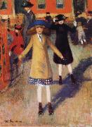 William Glackens Children Roller Skating oil painting reproduction